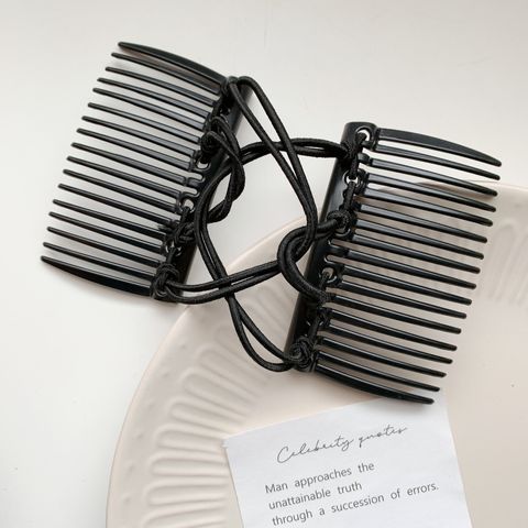 Simple Style Solid Color Plastic Insert Comb