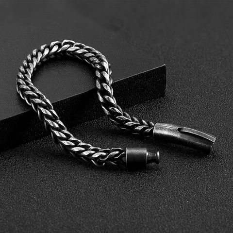Hip-hop Geometric Titanium Steel Plating Men's Bracelets