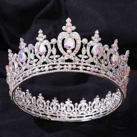 Fashion Crown Alloy Inlay Crystal Rhinestones Crown 1 Piece