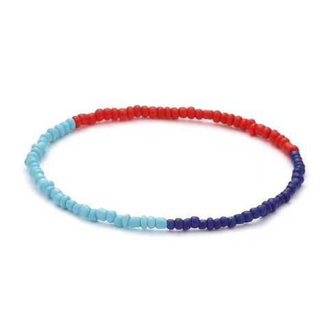 Bohemian Colorful Solid Color Seed Bead Beaded Women's Anklet