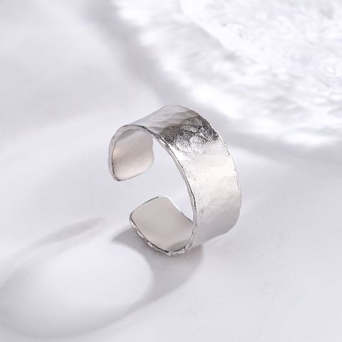 Simple Style Classic Style Geometric Sterling Silver Plating Open Rings