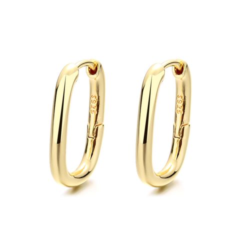 1 Pair Elegant Simple Style U Shape Plating Copper 14K Gold Plated Earrings