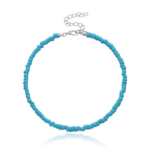 Vacation Solid Color Seed Bead Wholesale Anklet