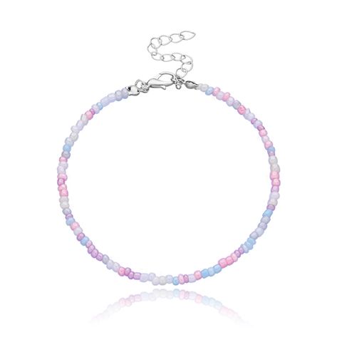 Vacation Solid Color Seed Bead Wholesale Anklet