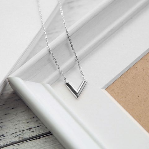Wholesale Simple Style V Shape Titanium Steel Plating Bracelets Necklace