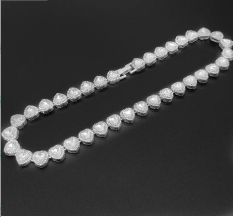 Diseño Original Color Sólido Diamante Artificial Aleación Venta Al Por Mayor Collar