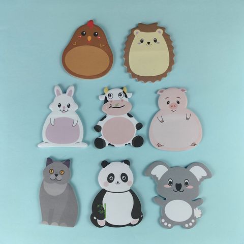 Super Cute Animal Shape Sticky Notes Colorful Desktop Notes Message Sticker Sticky Notes Journal Decoration