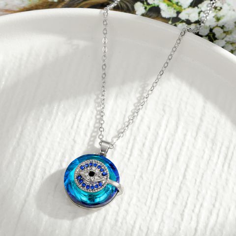 Classic Style Eye Artificial Gemstones Alloy Wholesale Pendant Necklace