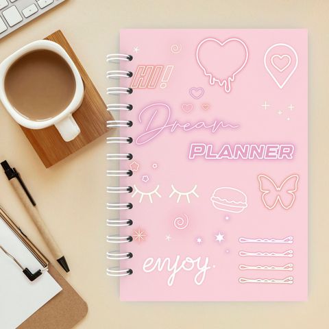 Cute Cartoon Drawing Simplified Planner A5 Coil Notebook