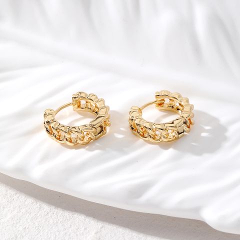 1 Pair Ig Style Simple Style Round Heart Shape Butterfly Plating Alloy Gold Plated Earrings
