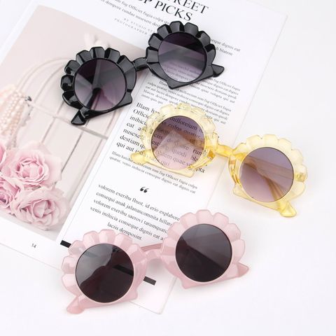 Vacation Shell Resin Special-shaped Mirror Full Frame Kids Sunglasses