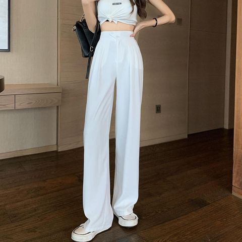 Women's Office Daily Business Solid Color Full Length Dress Pants