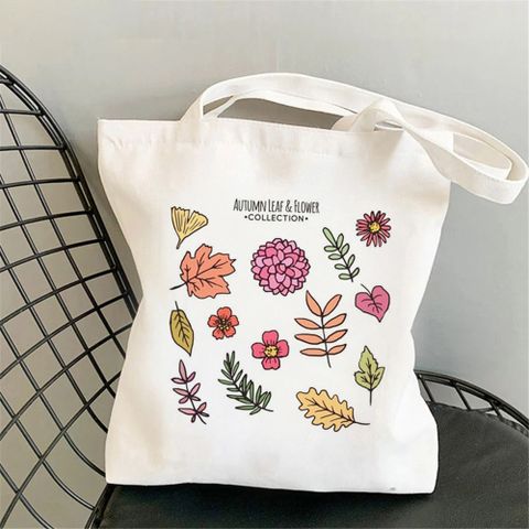Women's Simple Style Flower Shopping Bags