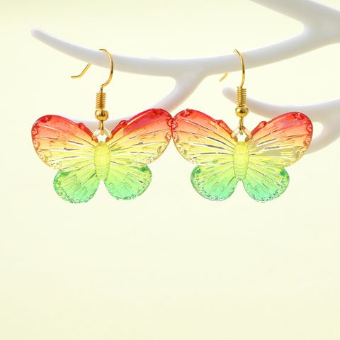 1 Pair Sweet Butterfly Plastic Drop Earrings