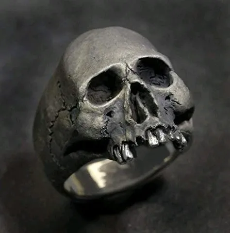 Hip-hop Punk Streetwear Calavera Chapado En Aleación Anillos De Hombre