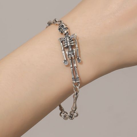 Wholesale Jewelry Punk Skull Alloy Plating Bracelets