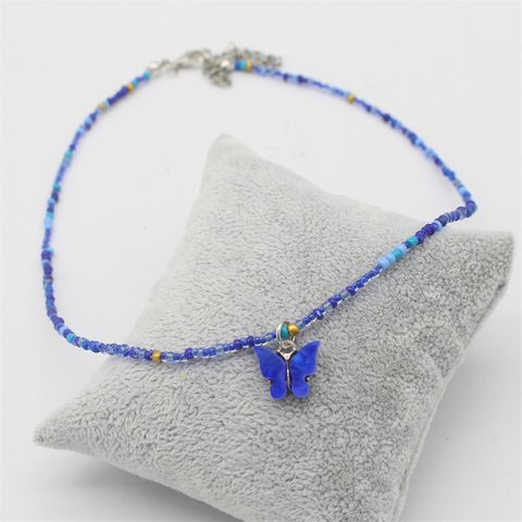 Vacation Butterfly Beaded Wholesale Pendant Necklace