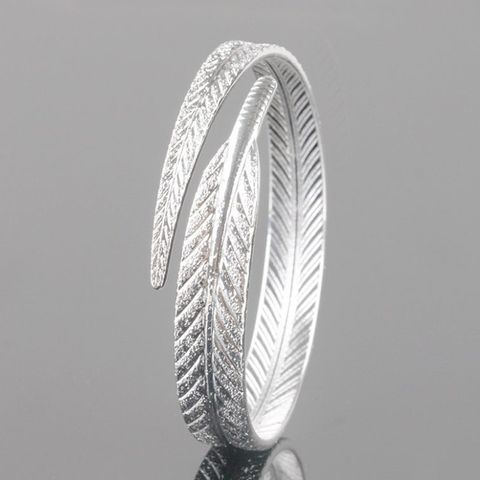 Wholesale Jewelry Retro Feather Alloy Plating Bangle