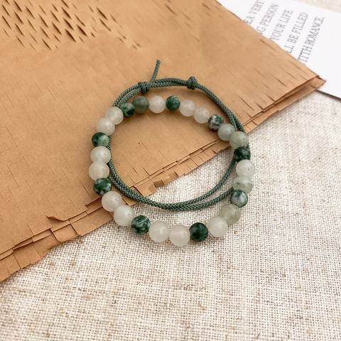 Wholesale Chinoiserie Elegant Geometric Jade Bracelets