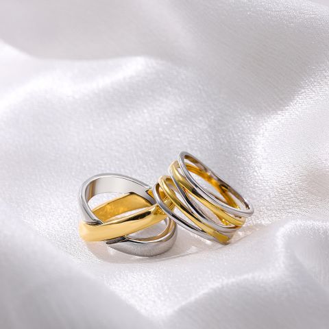 Casual Cool Style Round Color Block Alloy Women's Rings