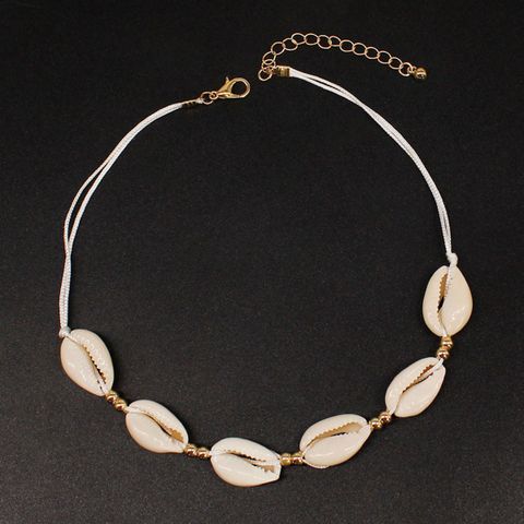 Vacation Solid Color Shell Wholesale Necklace
