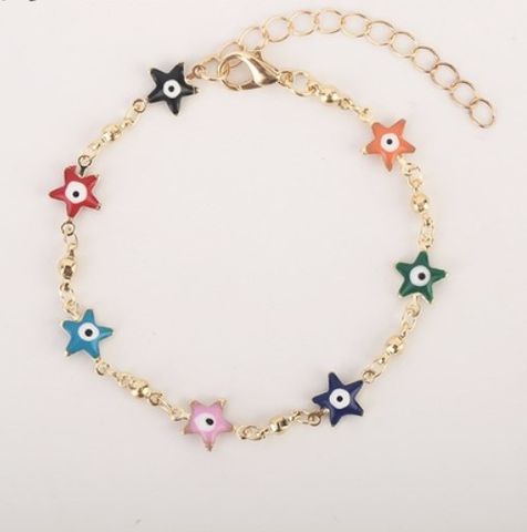 Lady Devil's Eye Star Copper Plating Bracelets