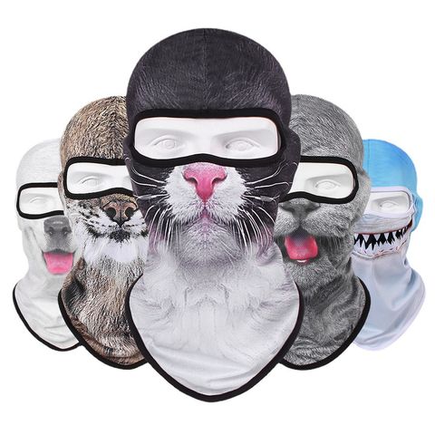 Sweat-absorbent Quick-drying Breathable Mask Men's And Women's Outdoor Cycling Bicycle Sun-proof Headgear Cute Pet Head Cover Animal Scarf