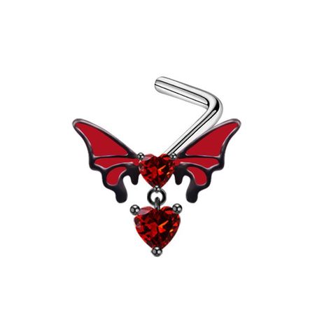 Cool Style Heart Shape Stainless Steel Plating Nipple Ring Belly Ring Nose Ring