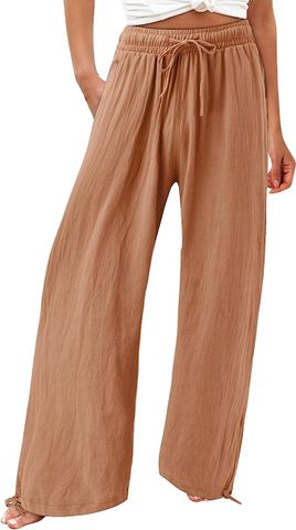 Women's Street Casual Solid Color Full Length Pocket Casual Pants
