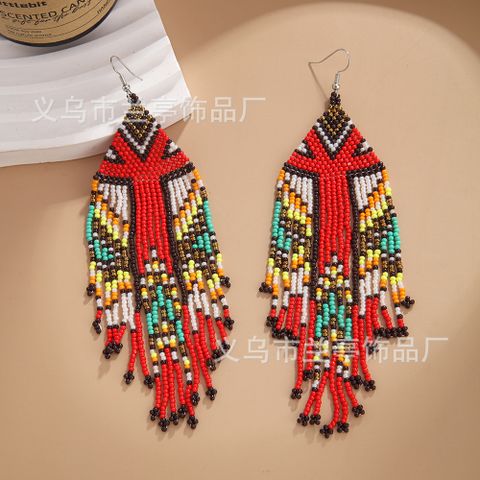 1 Pair Bohemian Geometric Glass Drop Earrings