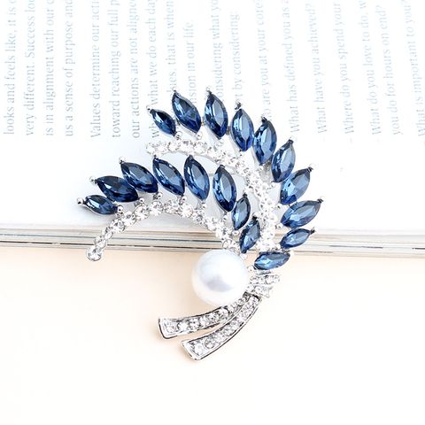 Formal Romantic Geometric Imitation Pearl Alloy Inlay Rhinestones Unisex Brooches