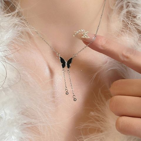 Lady Sweet Butterfly Metal Wholesale Necklace
