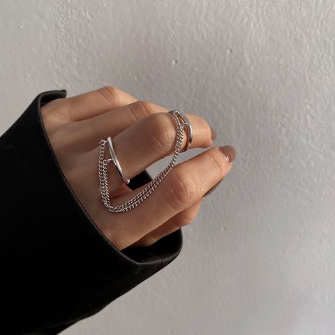 Modern Style Streetwear Geometric Alloy Plating Women's Charm Rings