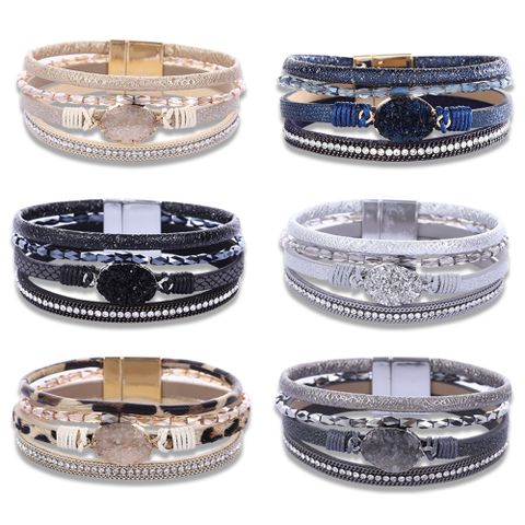 Wholesale Jewelry Commute Oval Alloy Handmade Bangle