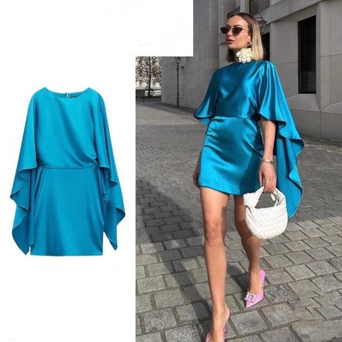 Women's Regular Dress Streetwear Round Neck Backless Long Sleeve Solid Color Above Knee Daily