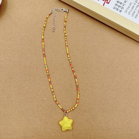 Simple Style Star Seed Bead Wholesale Pendant Necklace