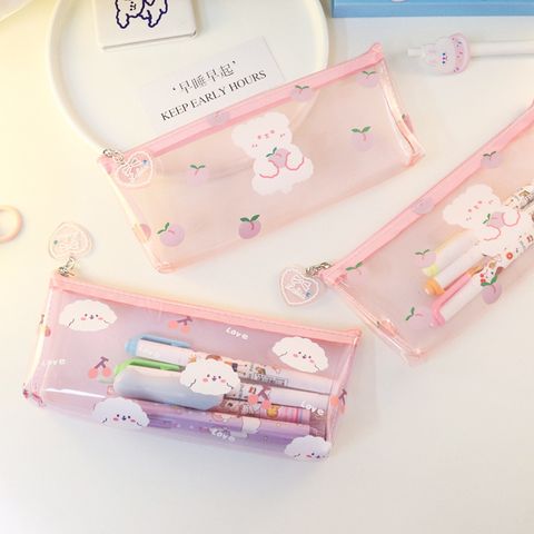 Transparent Pencil Case Korean Simple Girl Ins Multi-functional Large Capacity Student Pencil Buggy Bag Exam Stationery Case