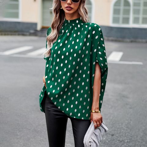 Women's Blouse Half Sleeve Blouses Casual Polka Dots