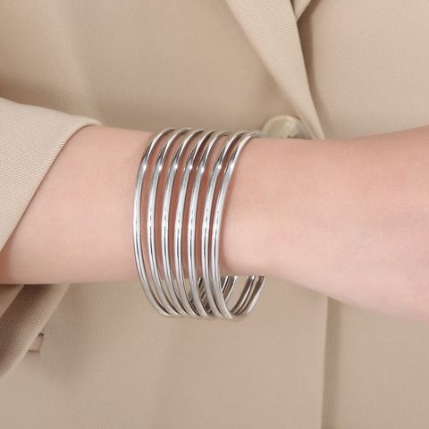 Formal Solid Color Stainless Steel Bangle In Bulk