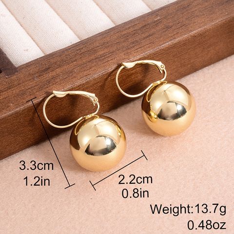 1 Pair IG Style Simple Style Ball Alloy Drop Earrings