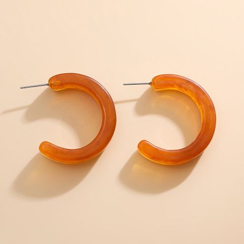 1 Pair Simple Style C Shape Arylic Ear Studs