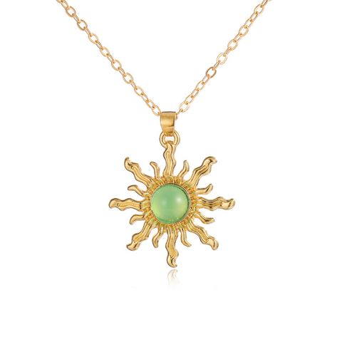 Simple Style Sun Stone Alloy Wholesale Pendant Necklace