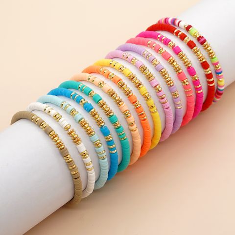 Casual Streetwear Colorful Soft Clay Beaded Women's Bracelets