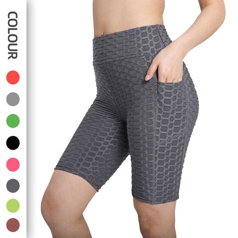Sports Solid Color Polyester Active Bottoms Leggings