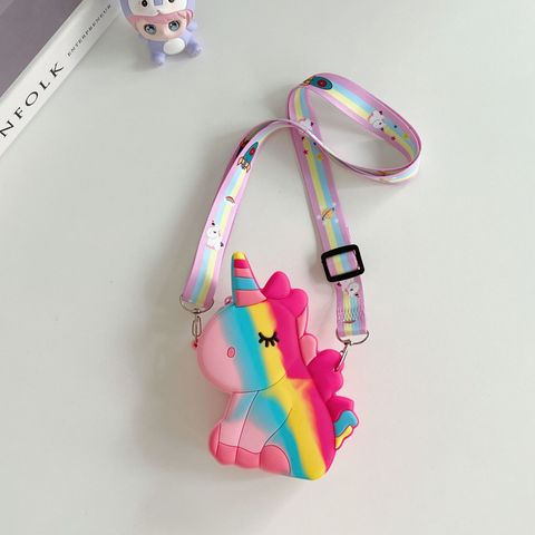 Kid's Unicorn Silica Gel Zipper Kids Wallets