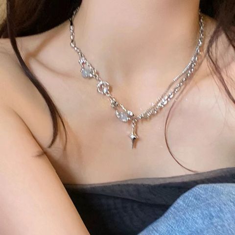 Japanese Style Star Zircon Alloy Wholesale Pendant Necklace