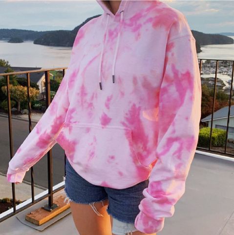 Women's Hoodie Long Sleeve Hoodies & Sweatshirts Casual Tie Dye