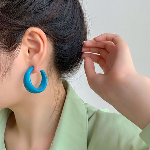 1 Pair Simple Style Geometric Arylic Ear Studs