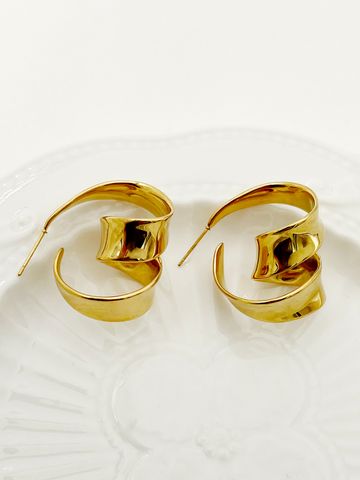 1 Pair Novelty Modern Style Simple Style The Answer Polishing Plating 304 Stainless Steel 14K Gold Plated Ear Studs