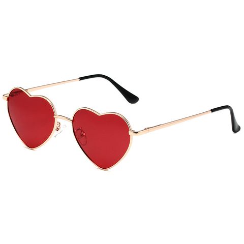 Casual Vacation Heart Shape Tac Special-shaped Mirror Full Frame Women's Sunglasses